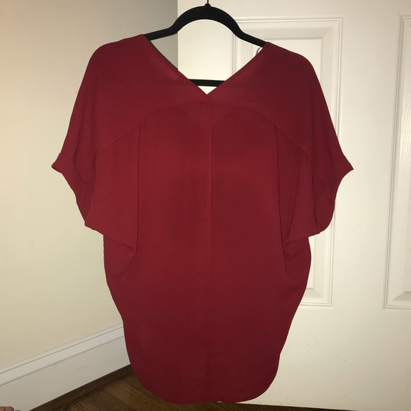 NWOT LUSH V-neck Blouse High Low Half Sleeves - Picture 7 of 8